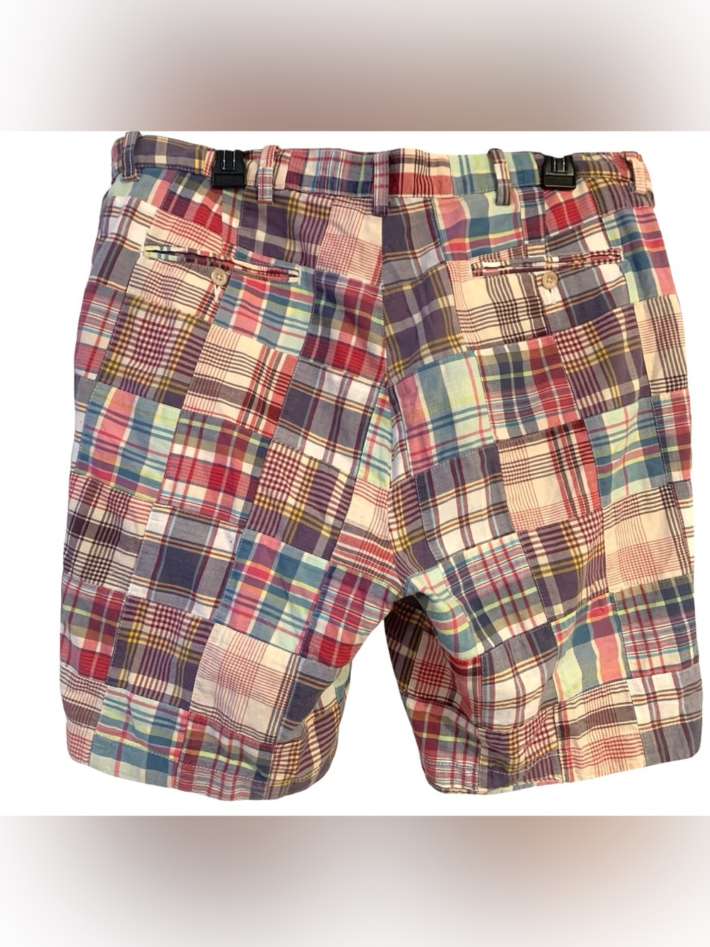 Vintage Polo Ralph Lauren Patchwork Prospect Shorts Colorful Cotton Mens Size 36 - Picture 6 of 9